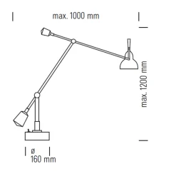 Tecnolumen EB 27 Schreibtischleuchte
