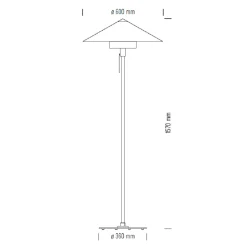 Tecnolumen Wagenfeld Stehleuchte WSTL 30