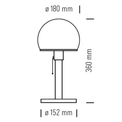 Tecnolumen Wagenfeld Tischleuchte WG 25 GL