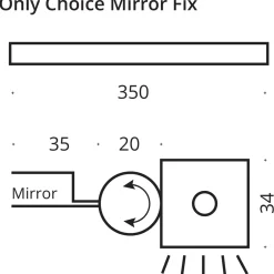 Top Light Only Choice Mirror Fix Klemmleuchte, 35 cm