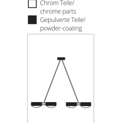 Top Light Puk Ceiling Sister Twin, 80 cm, Gehäuse