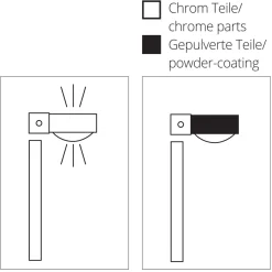 Top Light Puk Choice Mirror / Wall Wandleuchte, 45 cm