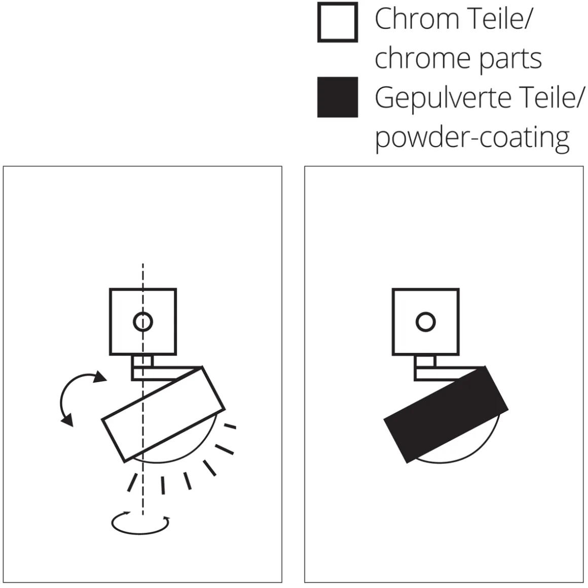 Top Light Puk Choice Move LED Deckenleuchte, 45 cm