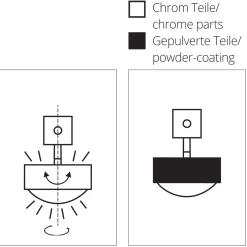 Top Light Puk Choice Turn Deckenleuchte, 45 cm