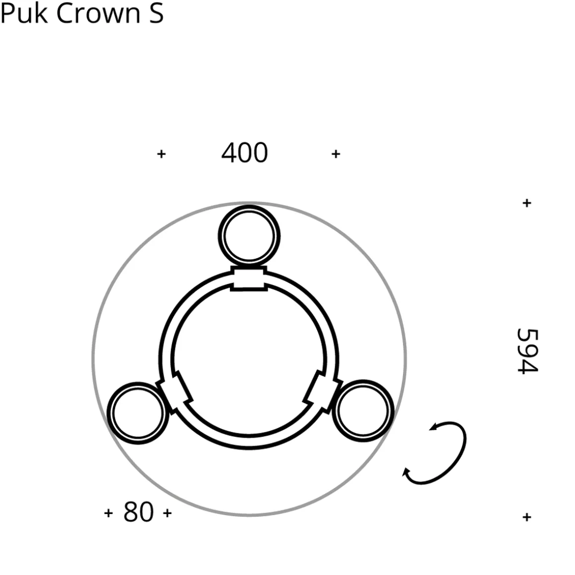 Top Light Puk Crown LED S Pendelleuchte, Gehäuse, Abverkaufsware
