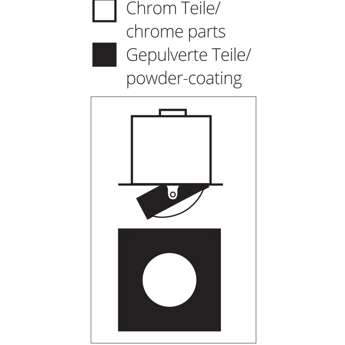 Top Light Puk Inside Einbauleuchte rund, Gehäuse