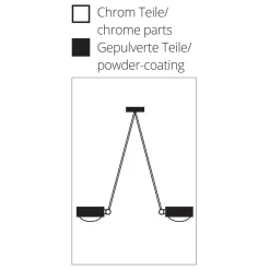 Top Light Puk Maxx Ceiling Sister Single LED, 100 cm, Gehäuse