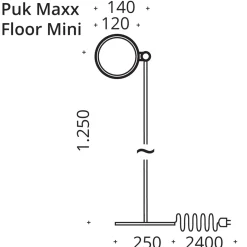 Top Light Puk Maxx Floor Mini Stehleuchte, Gehäuse