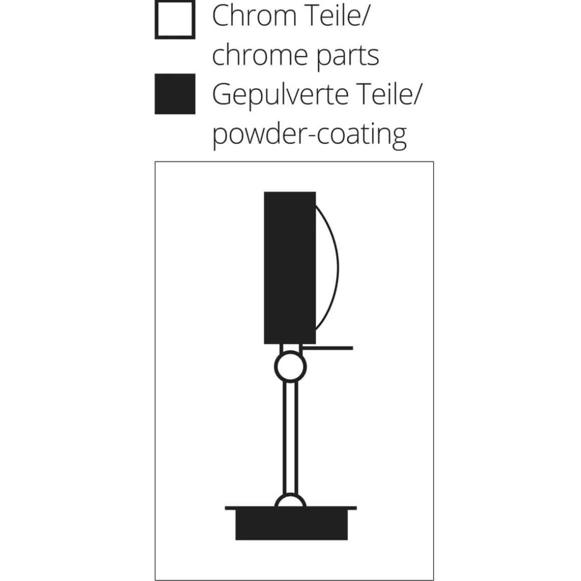 Top Light Puk Maxx Hotel Wandleuchte, 30 cm, Gehäuse