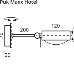 Top Light Puk Maxx Hotel Wandleuchte, 20 cm, Gehäuse, Abverkaufsware