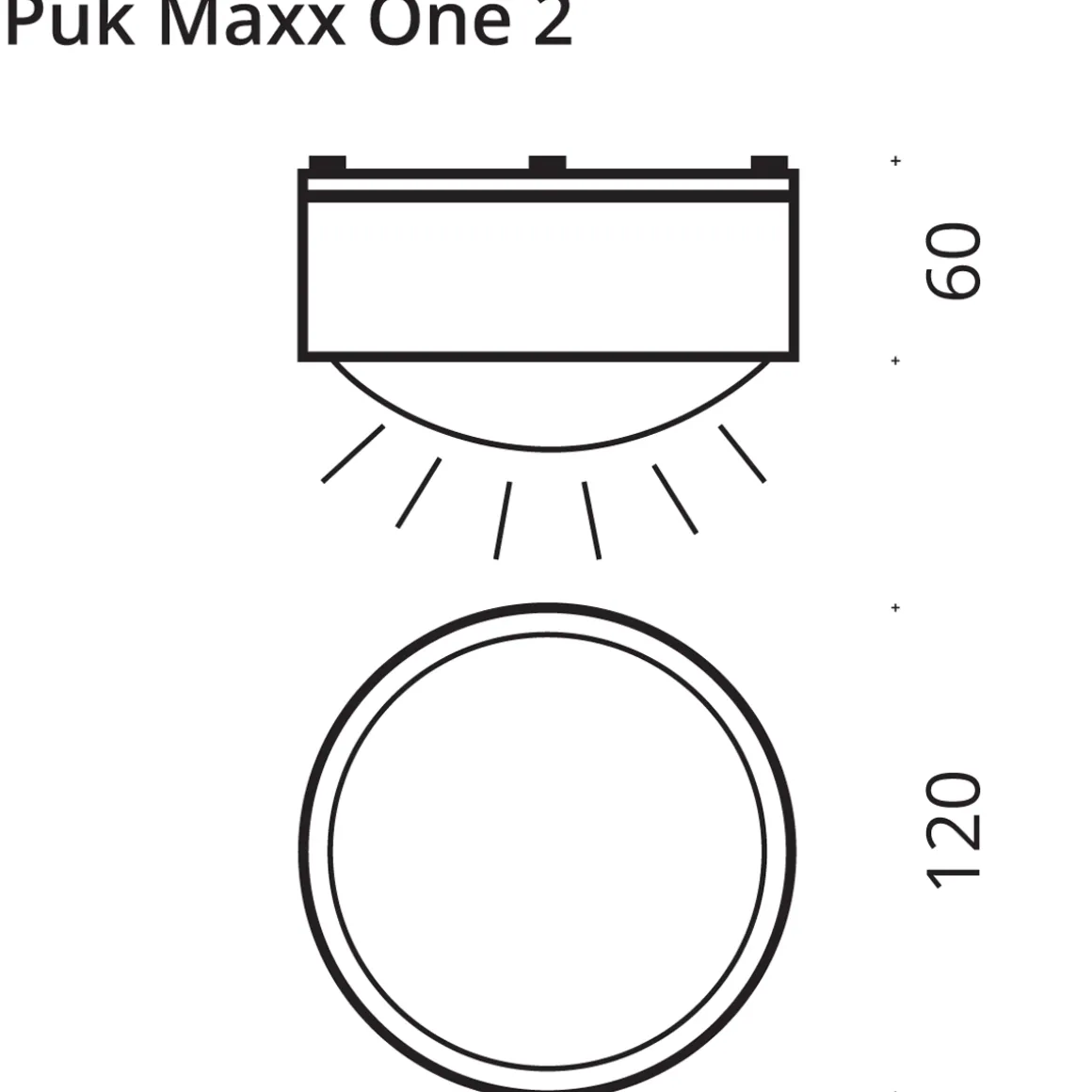 Top Light Puk Maxx One 2 LED Deckenleuchte, Gehäuse