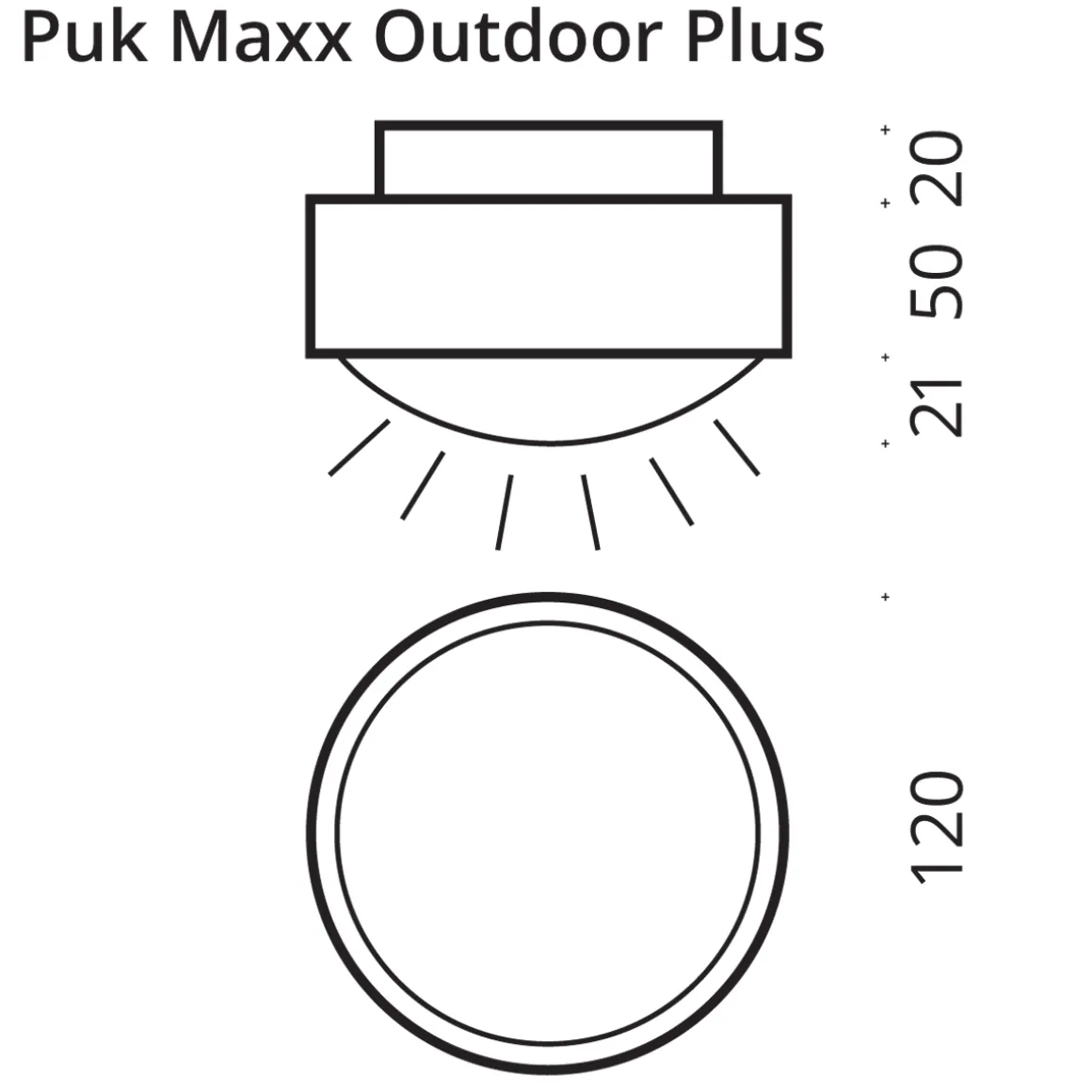 Top Light Puk Maxx Plus Outdoor LED Deckenleuchte, Gehäuse