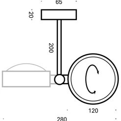 Top Light Puk Maxx Side Single Ceiling LED Deckenleuchte, 20 cm, Gehäuse