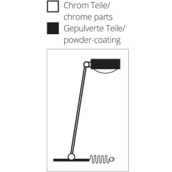 Top Light Puk Maxx Table LED Tischleuchte, 80 cm, Gehäuse