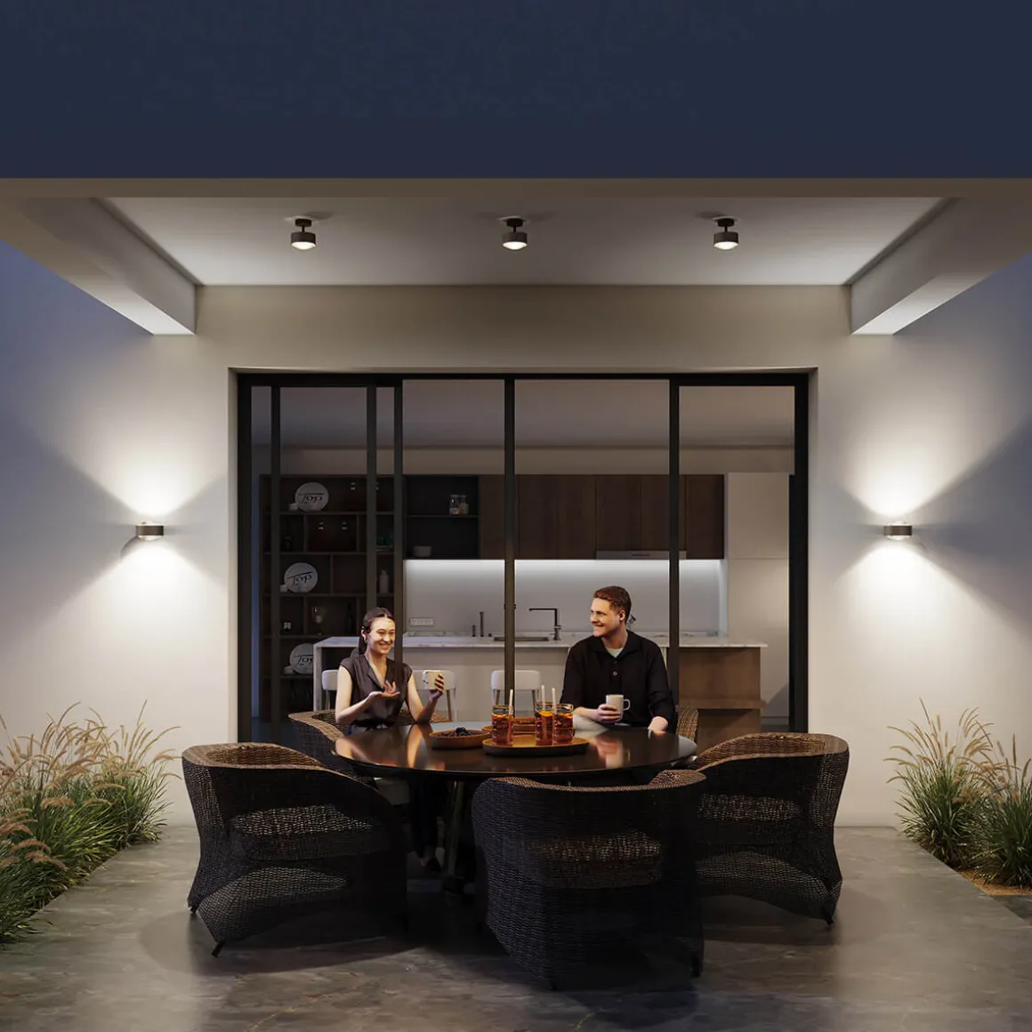 Top Light Puk Maxx Turn Outdoor Downlight LED Deckenleuchte, Gehäuse