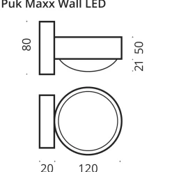 Top Light Puk Maxx Wall LED Wandleuchte, Gehäuse