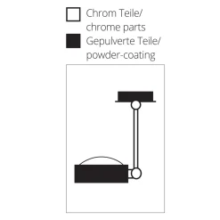 Top Light Puk Maxx Wing Single Wand- / Deckenleuchte, 30 cm, Gehäuse