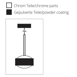 Top Light Puk Mini Drop Solo Pendelleuchte, Gehäuse