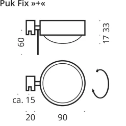 Top Light Puk Mini Fix + LED Klemmleuchte, Gehäuse