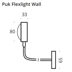 Top Light Puk Mini Flexlight Wall Wandleuchte, Gehäuse