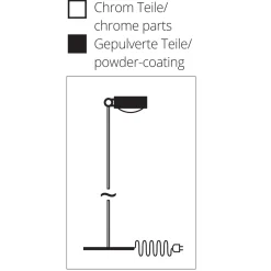 Top Light Puk Mini Floor Mini Single Stehleuchte, Gehäuse