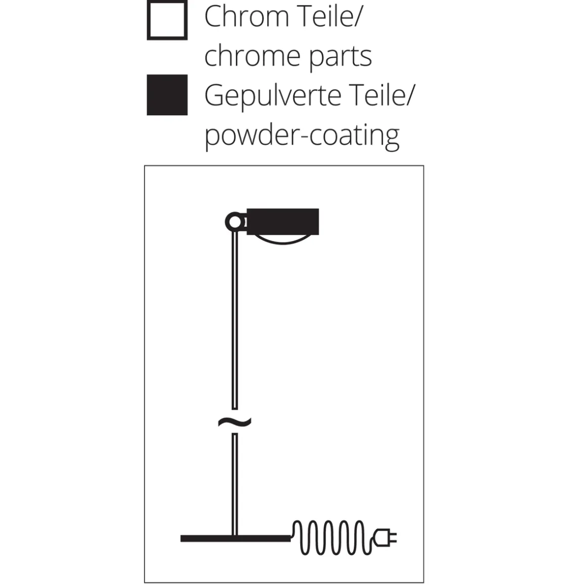 Top Light Puk Mini Floor Mini Single Stehleuchte, Gehäuse