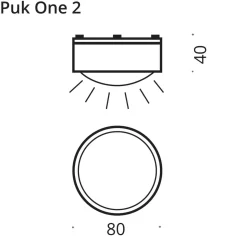 Top Light Puk Mini One 2 Deckenleuchte, Gehäuse