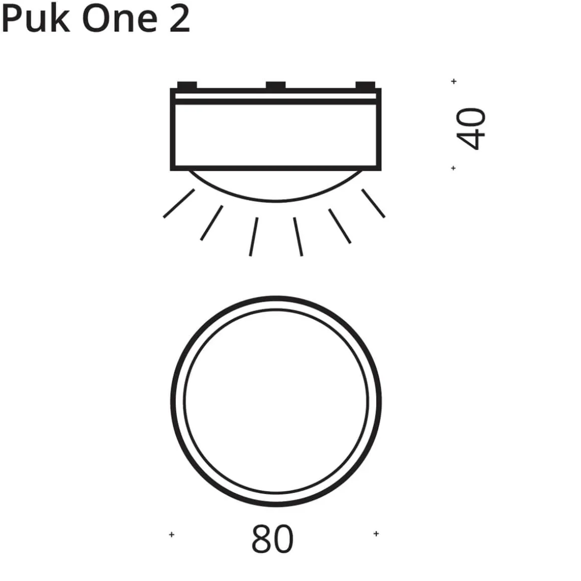 Top Light Puk Mini One 2 Deckenleuchte, Gehäuse