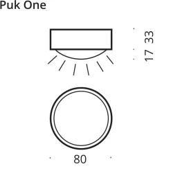 Top Light Puk Mini One LED Deckenleuchte, Gehäuse
