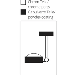 Top Light Puk Mini Side Single Ceiling Deckenleuchte, 30 cm, Gehäuse