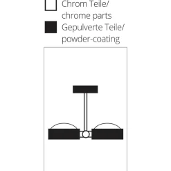 Top Light Puk Mini Side Twin Ceiling Deckenleuchte, 20 cm, Gehäuse
