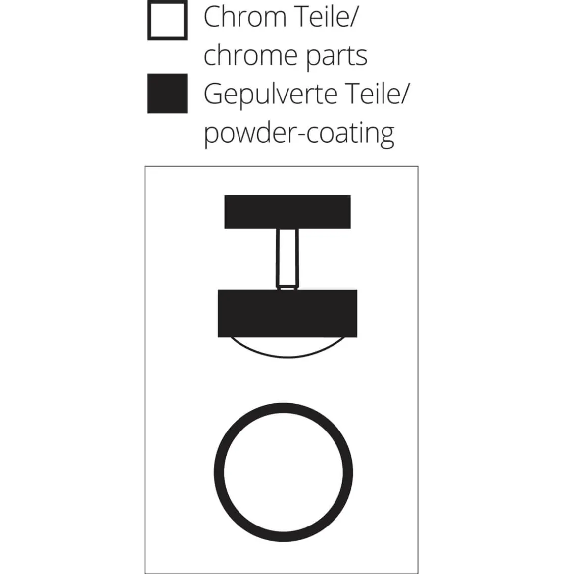Top Light Puk Mini Turn Downlight Deckenleuchte, Gehäuse