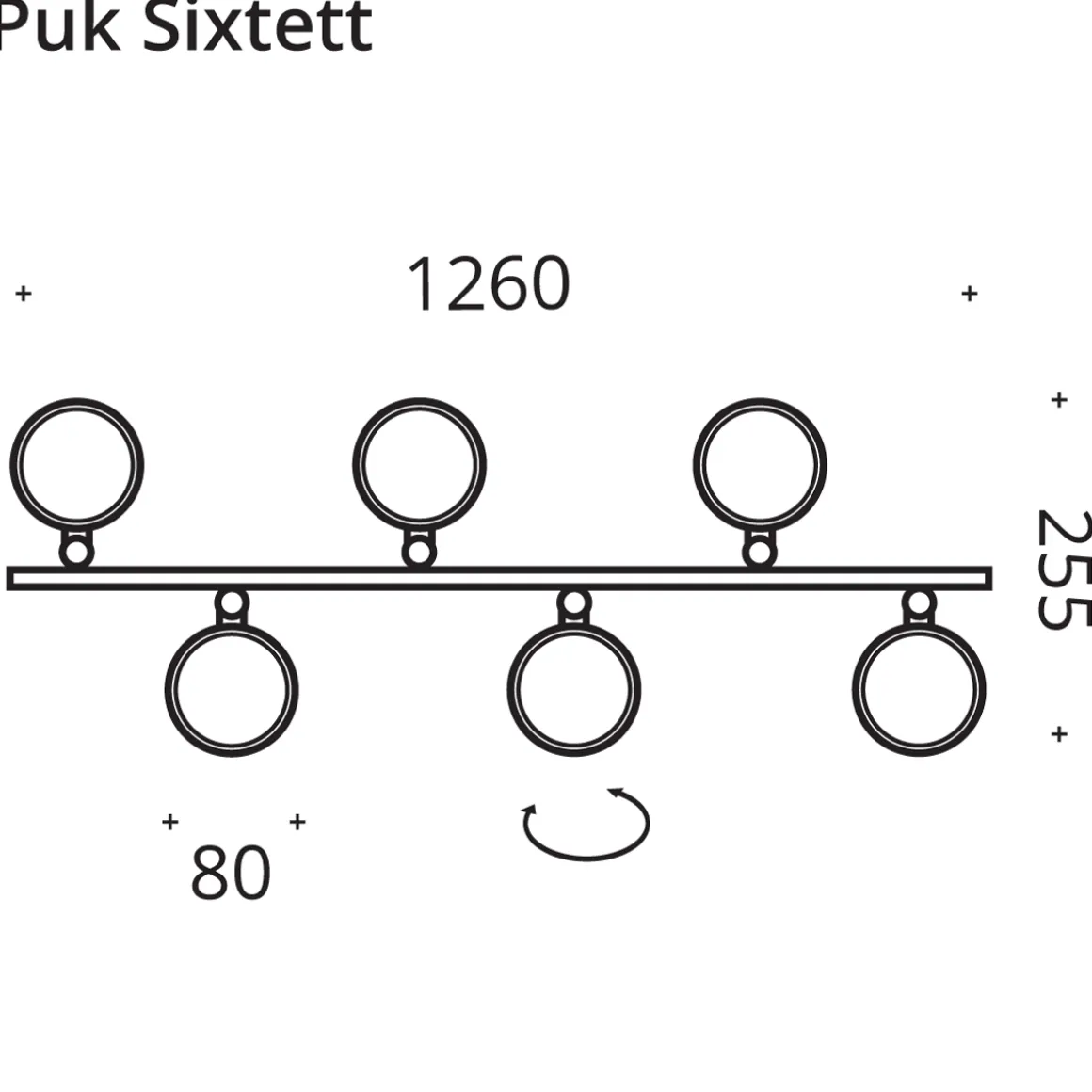 Top Light Puk Sixtett LED Pendelleuchte, Gehäuse