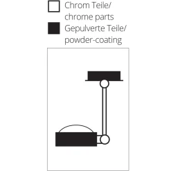 Top Light Puk Wing Single Wand- / Deckenleuchte, 30 cm, Gehäuse