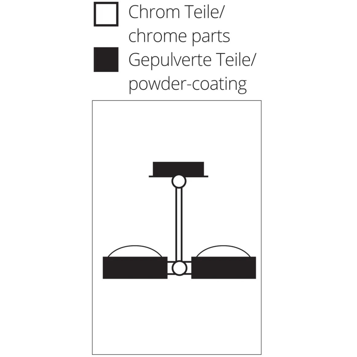 Top Light Puk Wing Twin LED Wand- / Deckenleuchte, 30 cm, Gehäuse