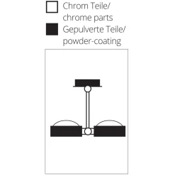 Top Light Puk Wing Twin Wand- / Deckenleuchte, 30 cm, Gehäuse