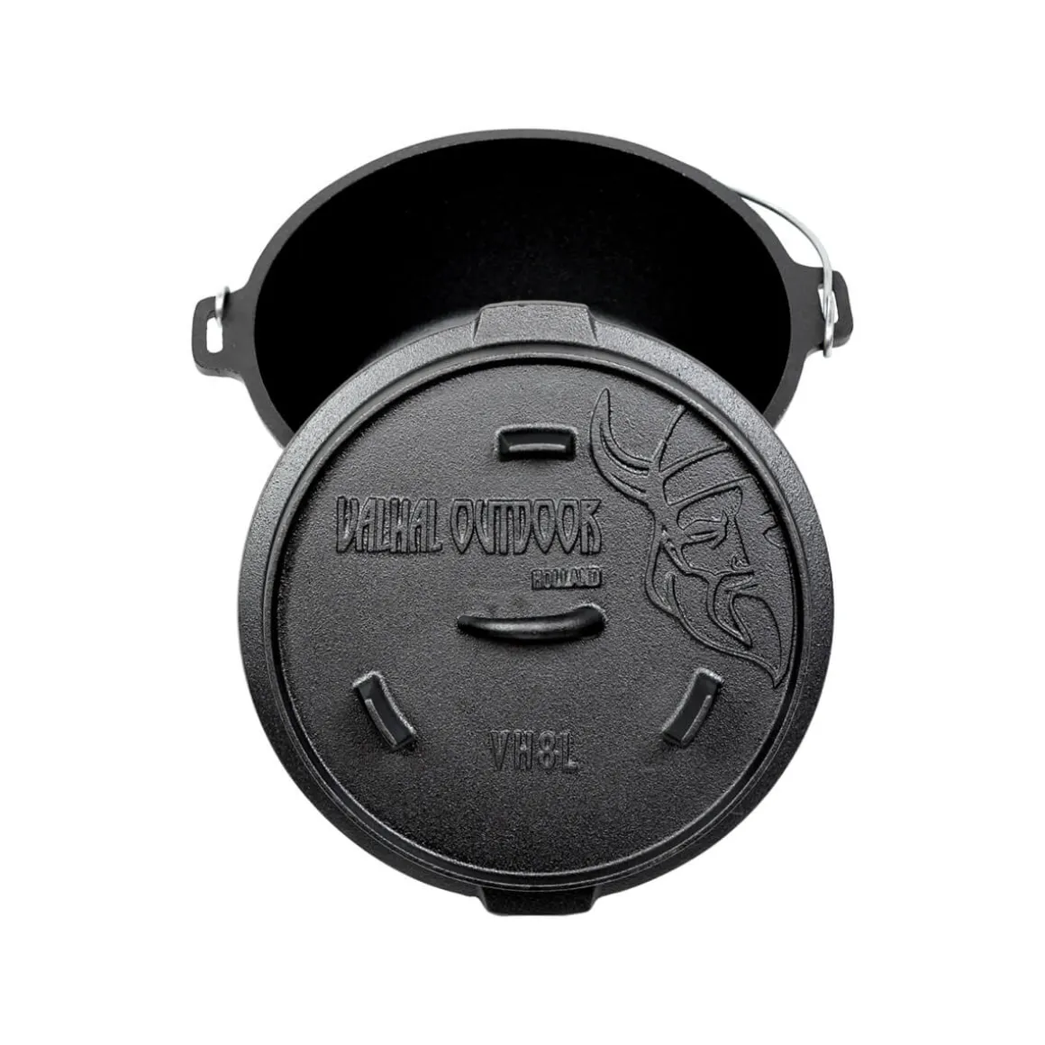 Valhal Outdoor Dutch Oven / Feuertopf 8L mit Füßen