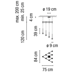 Vibia Algorithm 0825 Pendelleuchte