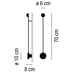 Vibia Pin 1692 LED Wandleuchte