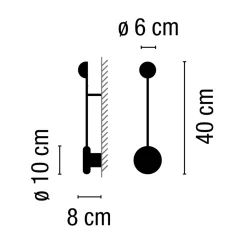 Vibia Pin 1690 LED Wandleuchte