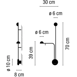 Vibia Pin 1685 LED Wandleuchte