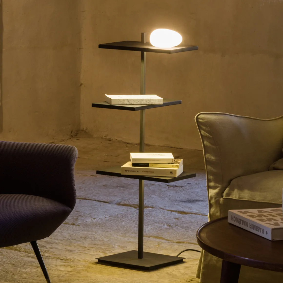 Vibia Suite 6011 Stehleuchte, mit Glasdiffusor