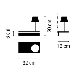 Vibia Suite 6046 Wandleuchte, mit Leselicht