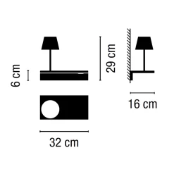 Vibia Suite 6045 Wandleuchte, mit Leselicht
