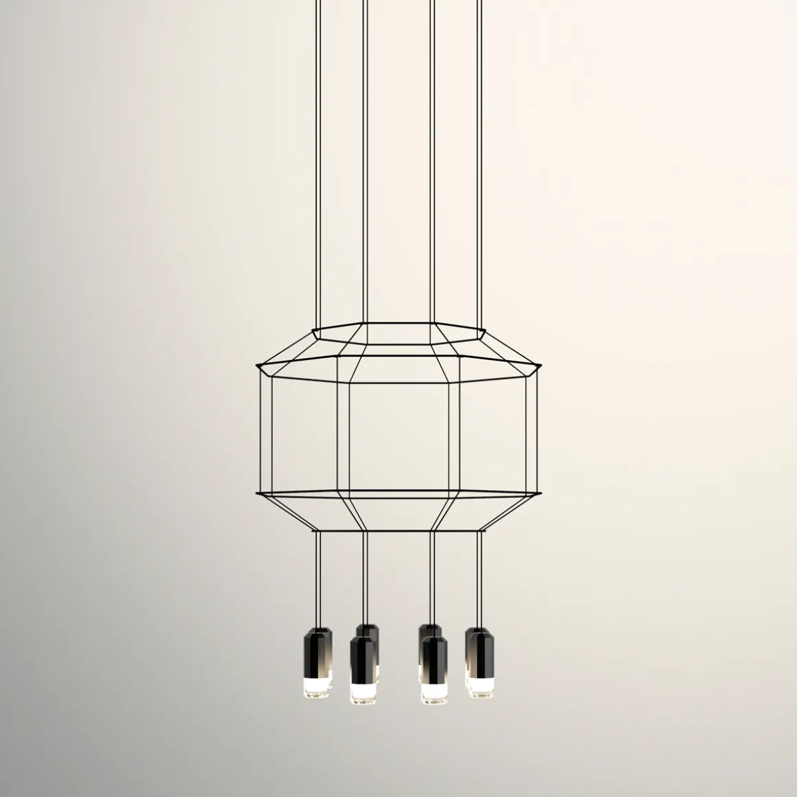 Vibia Wireflow LED Pendelleuchte, 8-flg.