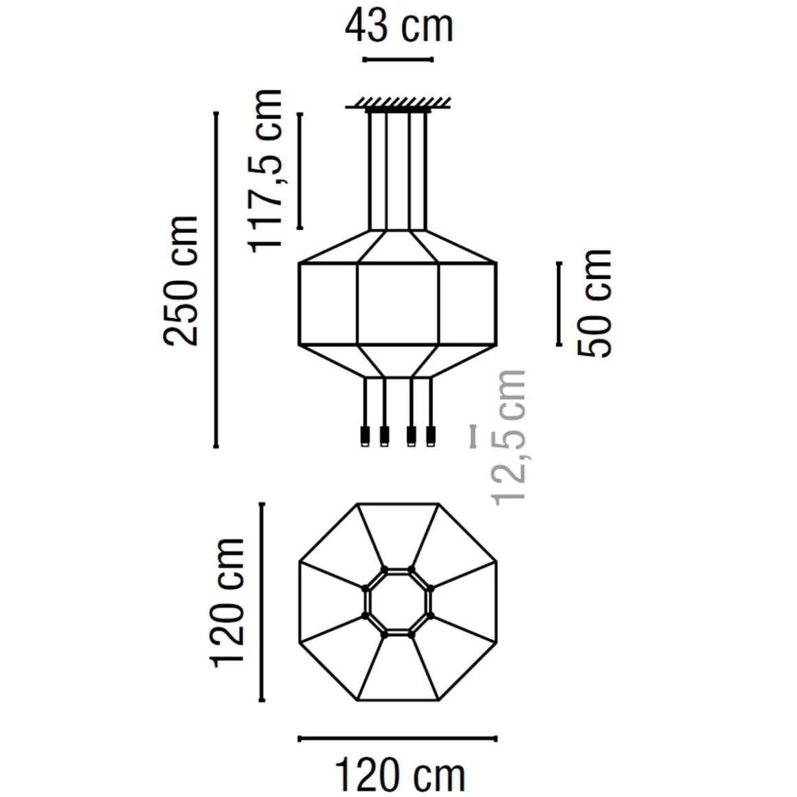 Vibia Wireflow LED Pendelleuchte, 8-flg.