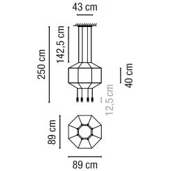 Vibia Wireflow LED Pendelleuchte, 8-flg.