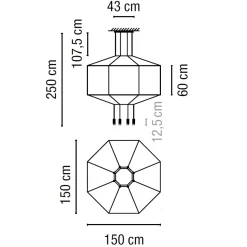 Vibia Wireflow LED Pendelleuchte, 8-flg.
