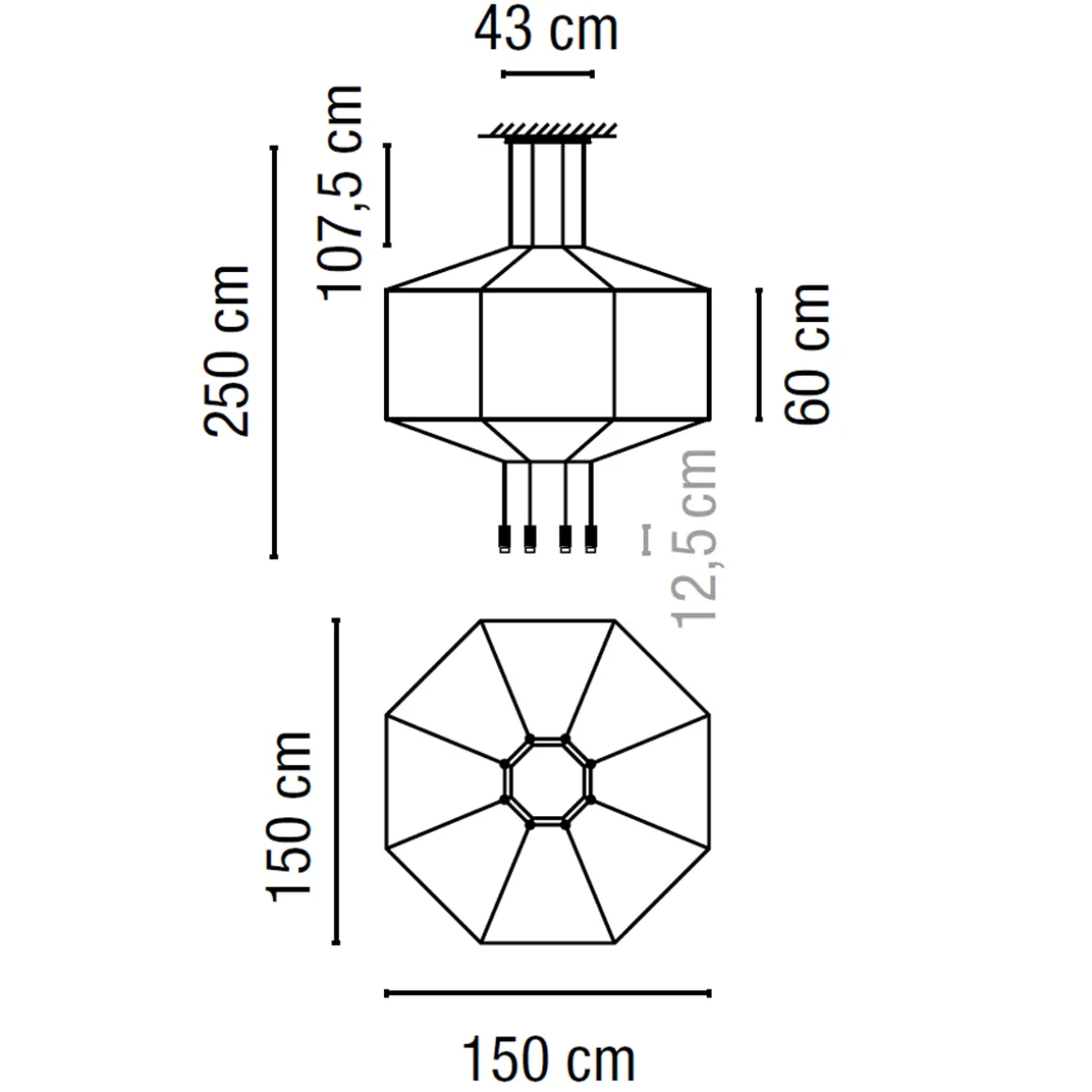 Vibia Wireflow LED Pendelleuchte, 8-flg.