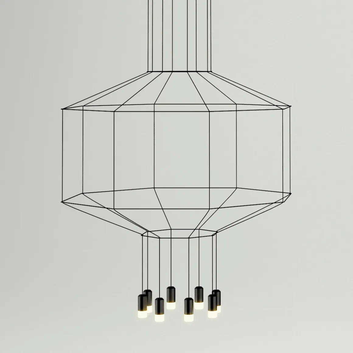 Vibia Wireflow LED Pendelleuchte, 8-flg.